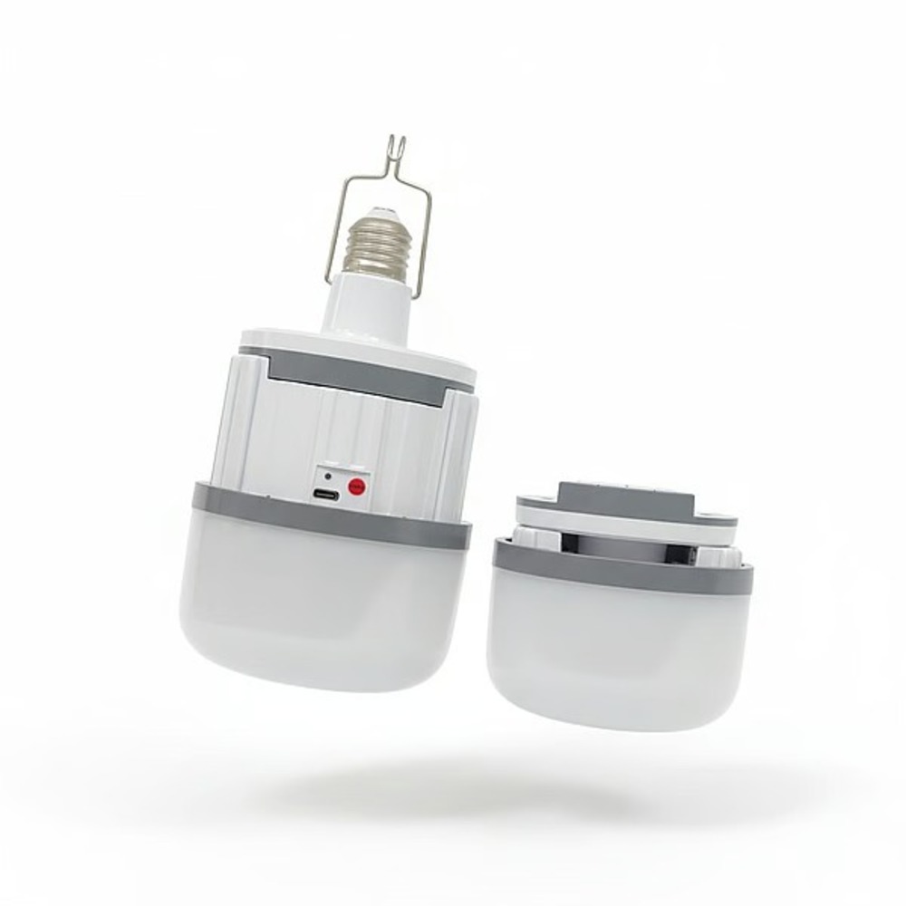 UXI BL-699 Telescoping 40W Emergency Light Bulb Rechargeable Set of 2 White 699